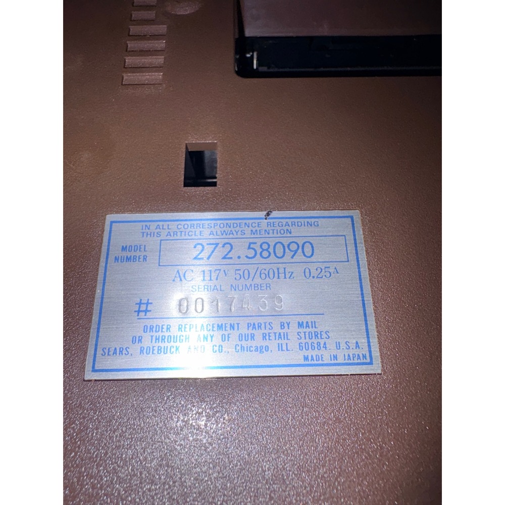 Vintage Sears Mini Desk Top 12 Printing Calculator Brown Model 272.58090 Japan - Picture 4 of 4
